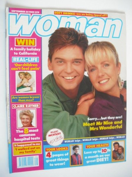 <!--1989-09-25-->Woman magazine - Phillip Schofield and Sarah Greene cover 