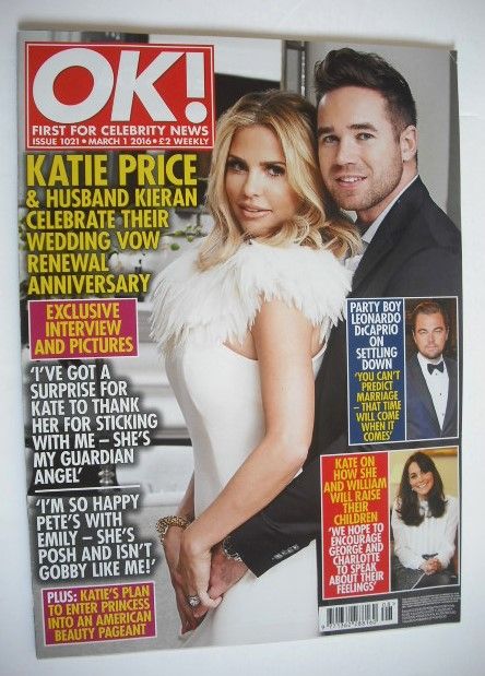 OK! magazine - Katie Price and Kieran Hayler cover (1 March 2016 - Issue 1021)