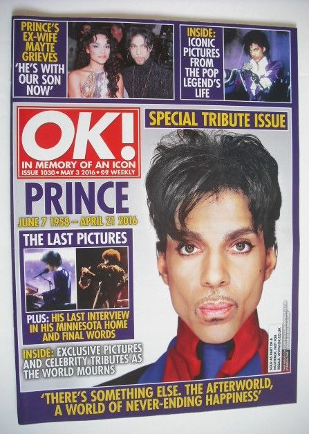 <!--2016-05-03-->OK! magazine - Prince cover (3 May 2016 - Issue 1030)