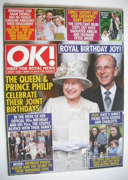 <!--2016-06-14-->OK! magazine - The Queen and Prince Philip cover (14 June 