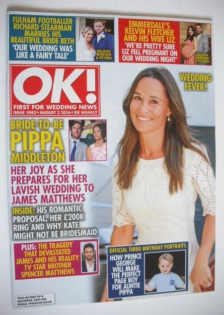 <!--2016-08-02-->OK! magazine - Pippa Middleton cover (2 August 2016 - Issu