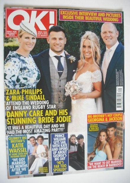 <!--2016-08-09-->OK! magazine - Danny Care and Jodie Henson wedding cover (