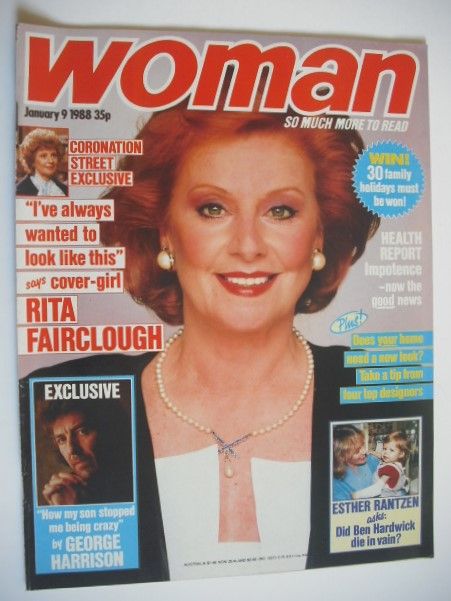 Woman magazine - Barbara Knox cover (9 January 1988)