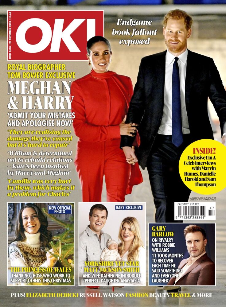 OK! magazine - Meghan Markle and Prince Harry  cover (27 November 2023 - Issue 1418)