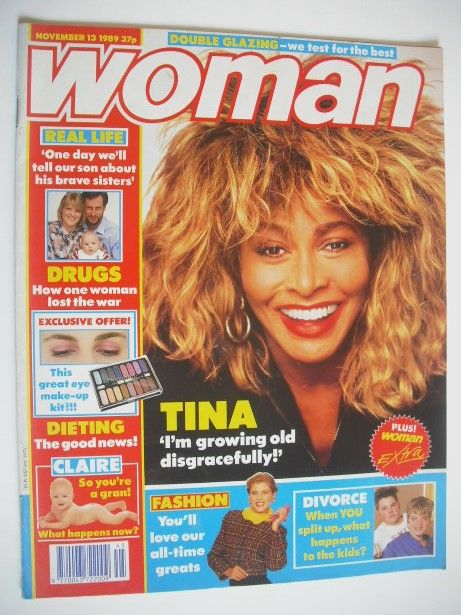 <!--1989-13-13-->Woman magazine - Tina Turner cover (13 November 1989)