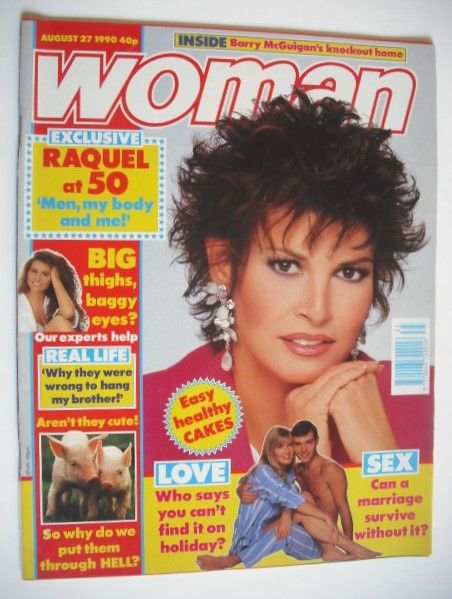 Woman magazine - Raquel Welch cover (27 August 1990)