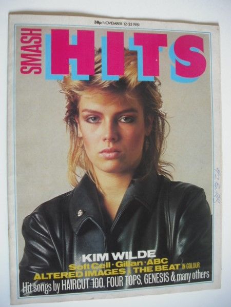 Smash Hits magazine - Kim Wilde cover (12-25 November 1981)