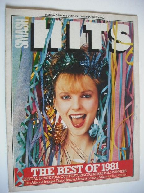 Smash Hits magazine - Clare Grogan cover (24 December 1981 - 6 January 1982)