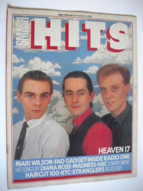 <!--1982-02-18-->Smash Hits magazine - Heaven 17 cover (18 February - 3 Mar