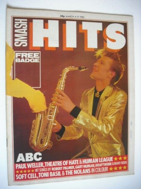 Smash Hits magazine - Martin Fry cover (4-17 March 1982)