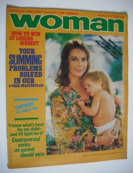 <!--1976-03-13-->Woman magazine - Natalie Wood cover (13 March 1976)