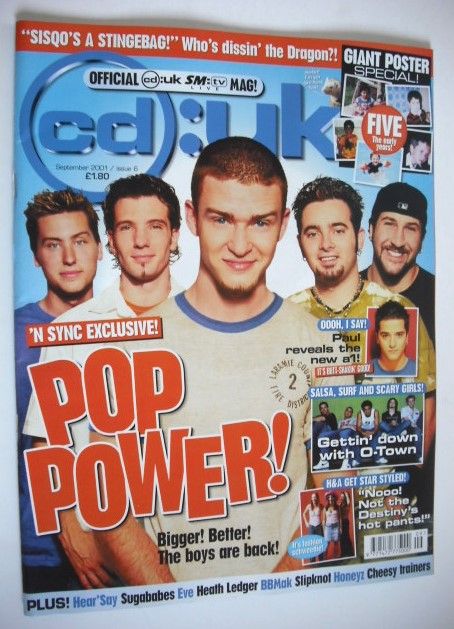 <!--2001-09-->cd:uk magazine - 'N Sync cover (September 2001)