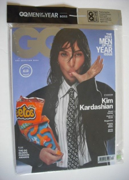 British GQ magazine - December 2023/January 2024 - Kim Kardashian cover