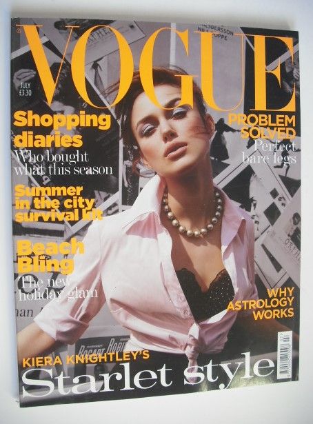 British Vogue magazine - July 2004 - Keira Knightley cover