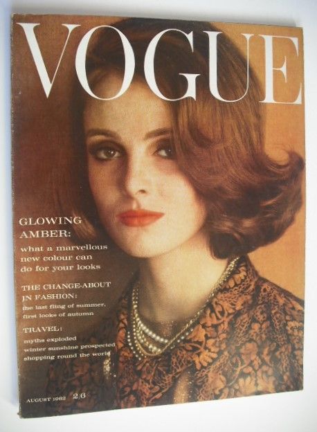 British Vogue magazine - August 1962 (Grace Coddington cover)