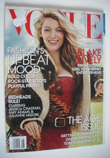 US Vogue magazine - August 2014 - Blake Lively cover