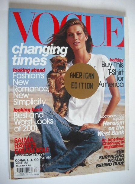 US Vogue magazine - December 2001 - Gisele Bundchen cover