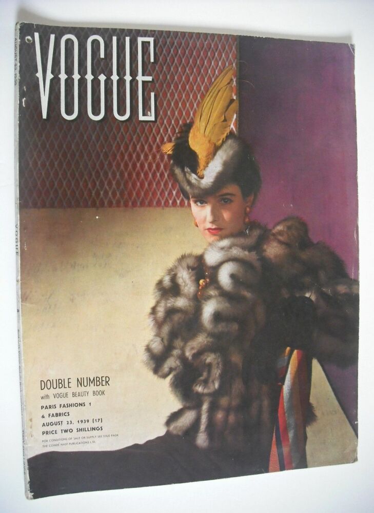 British Vogue magazine - 23 August 1939 (Vintage Issue)