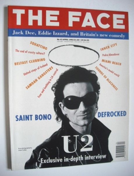 The Face magazine - Bono cover (April 1992 - Volume 2 No. 43)