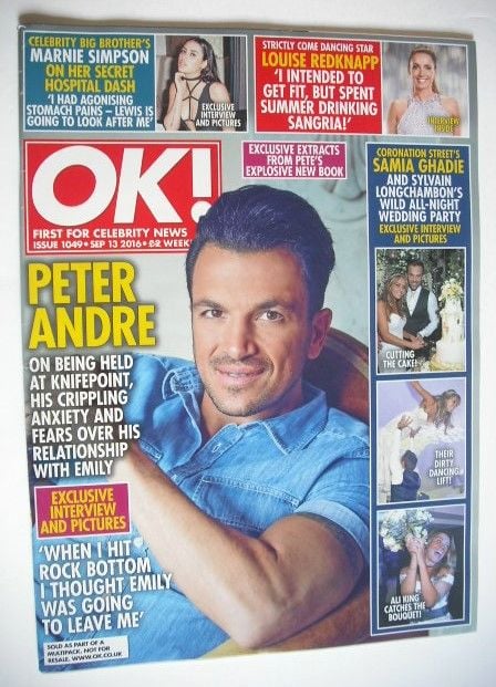 <!--2016-09-13-->OK! magazine - Peter Andre cover (13 September 2016 - Issu