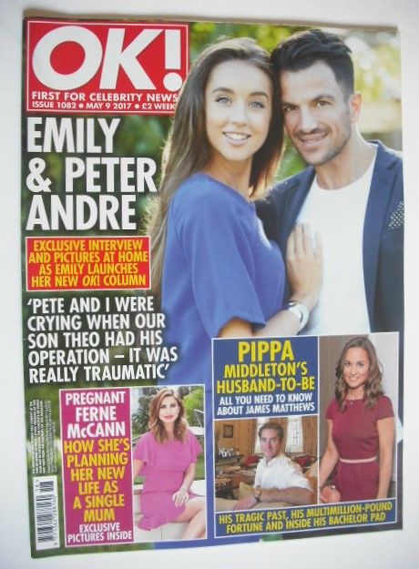 <!--2017-05-09-->OK! magazine - Peter Andre and wife Emily cover (9 May 201
