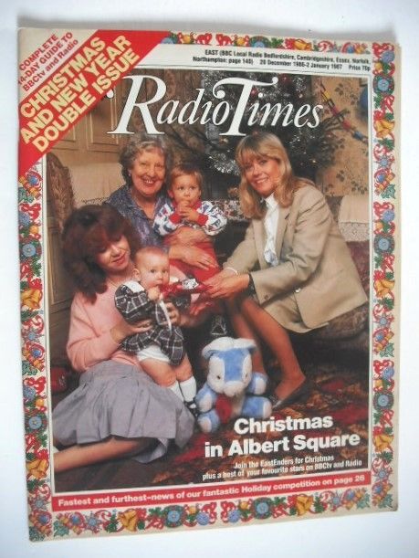 Radio Times magazine - Christmas In Albert Square cover (20 December 1986 - 2 January 1987, East Edition)