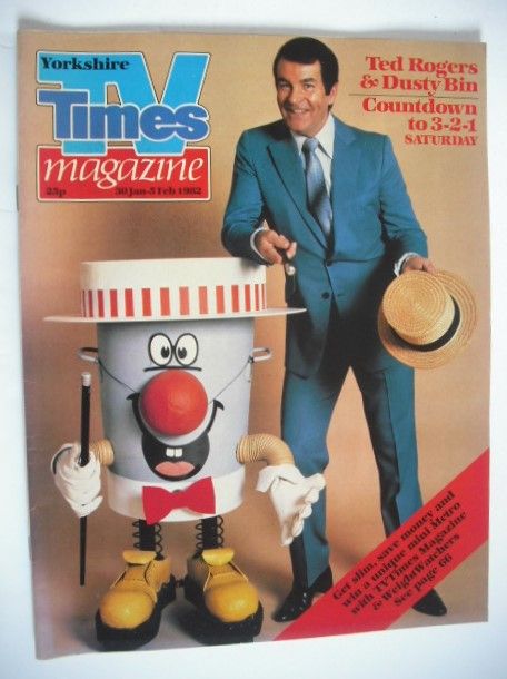 TV Times magazine - Ted Rogers and Dusty Bin cover (30 January - 5 February 1982)