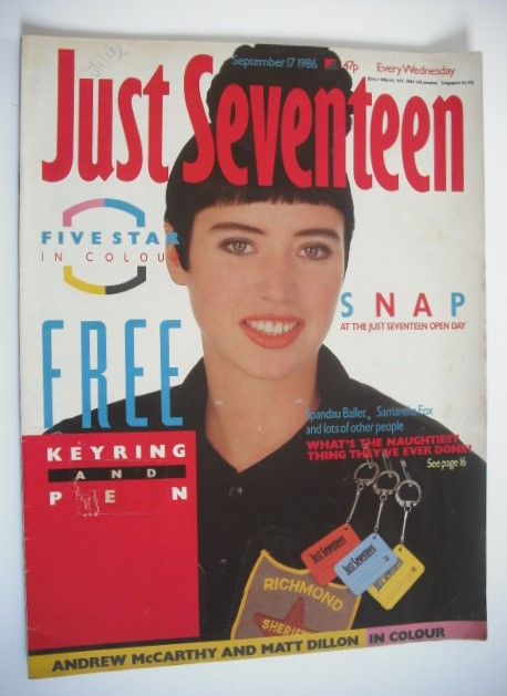 <!--1986-09-17-->Just Seventeen magazine - 17 September 1986