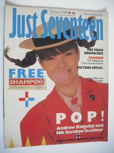 Just Seventeen magazine - 8 October 1986