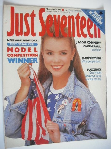 <!--1986-11-12-->Just Seventeen magazine - 12 November 1986