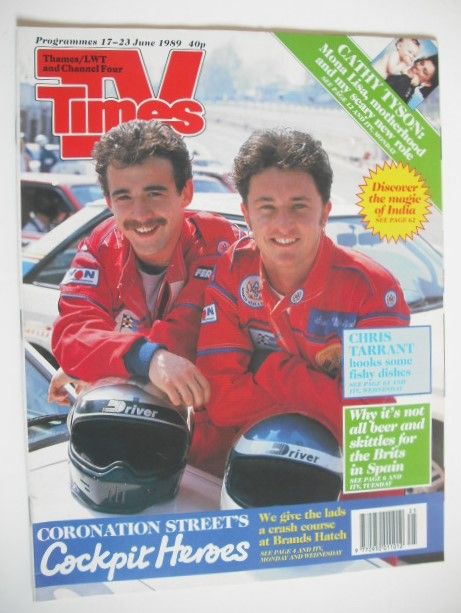 TV Times magazine - Michael Le Vell and Stuart Wolfenden cover (17-23 June 1989)