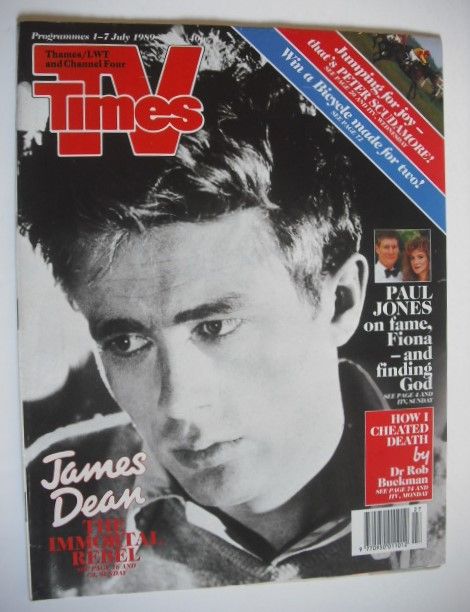 <!--1989-07-01-->TV Times magazine - James Dean cover (1-7 July 1989)