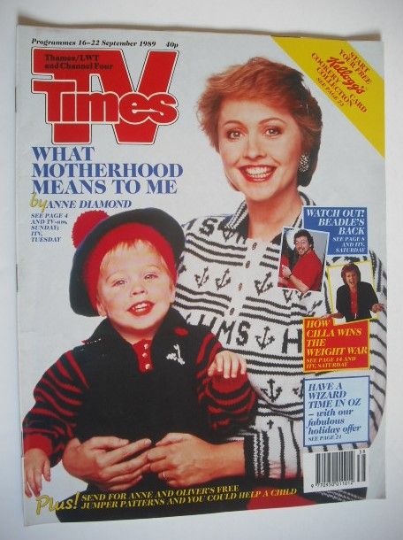 <!--1989-09-16-->TV Times magazine - Anne Diamond cover (16-22 September 19