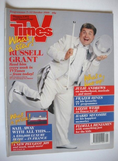 TV Times magazine - Russell Grant cover (7-13 October 1989)