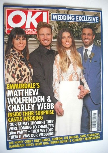 <!--2018-02-27-->OK! magazine - Matthew Wolfenden and Charley Webb wedding 