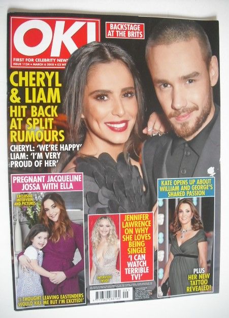 <!--2018-03-06-->OK! magazine - Cheryl Cole and Liam Payne cover (6 March 2