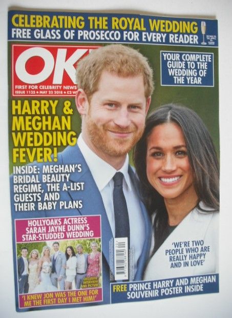 OK! magazine - Prince Harry and Meghan Markle cover (22 May 2018 - Issue 1135)