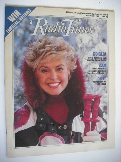 Radio Times magazine - Gloria Hunniford cover (14-20 January 1989)