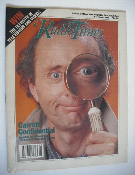 <!--1989-02-04-->Radio Times magazine - Jasper Carrott cover (4-10 February
