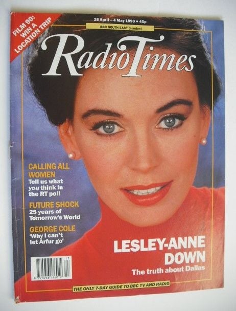 <!--1990-04-28-->Radio Times magazine - Lesley-Anne Down cover (28 April-4 