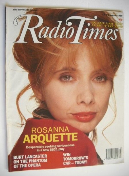 Radio Times magazine - Rosanna Arquette cover (18-24 August 1990)