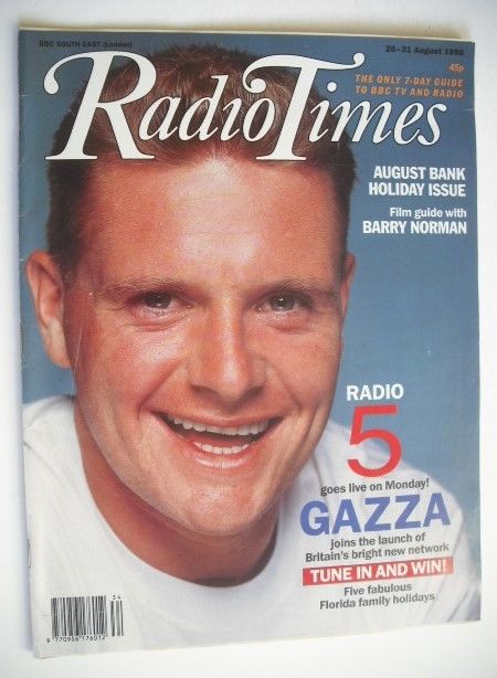 Radio Times magazine - Paul Gascoigne cover (25-31 August 1990)