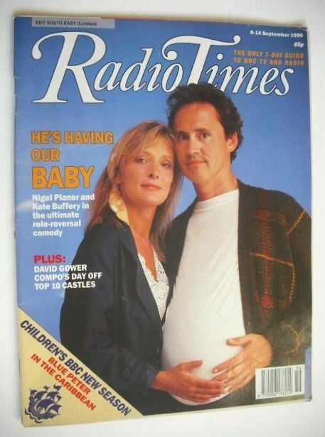 Radio Times magazine - Kate Buffery and Nigel Planer cover (8-14 September 1990)
