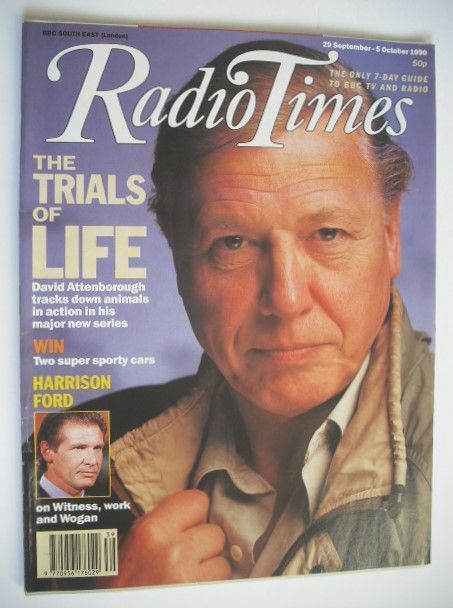 <!--1990-09-29-->Radio Times magazine - David Attenborough cover (29 Septem