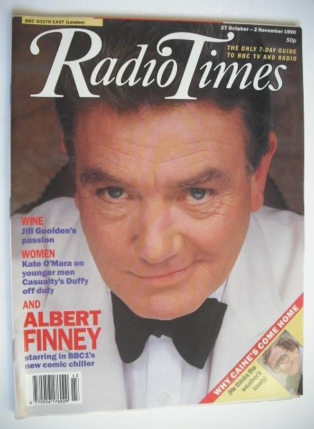Radio Times magazine - Albert Finney cover (27 October-2 November 1990)