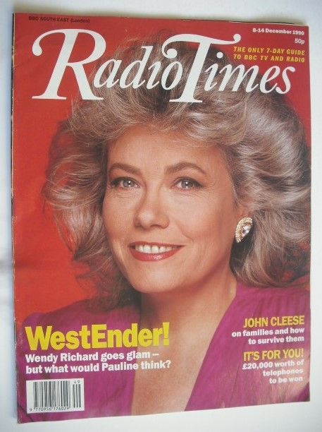 Radio Times magazine - Wendy Richard cover (8-14 December 1990)