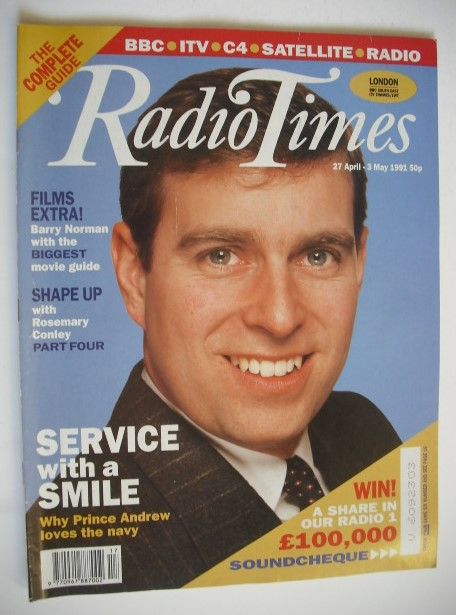 Radio Times magazine - Prince Andrew cover (27 April-3 May 1991)
