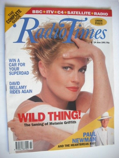 <!--1991-06-08-->Radio Times magazine - Melanie Griffith cover (8-14 June 1