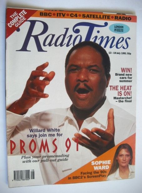 Radio Times magazine - Willard White cover (13-19 July 1991)