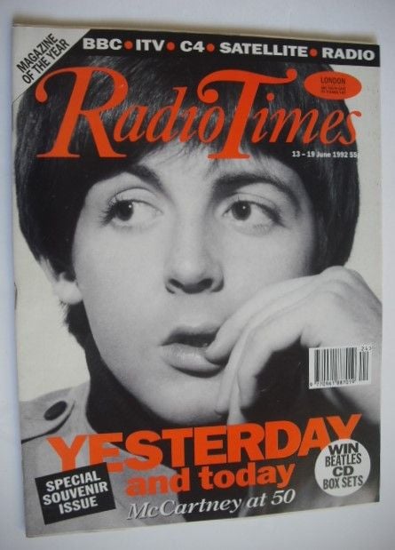 Radio Times magazine - Paul McCartney cover (13-19 June 1992)